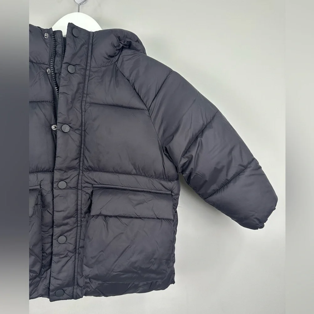 Zara Kids Toddler Black Puffer Winter Zip Coat Size 4-5 years‎